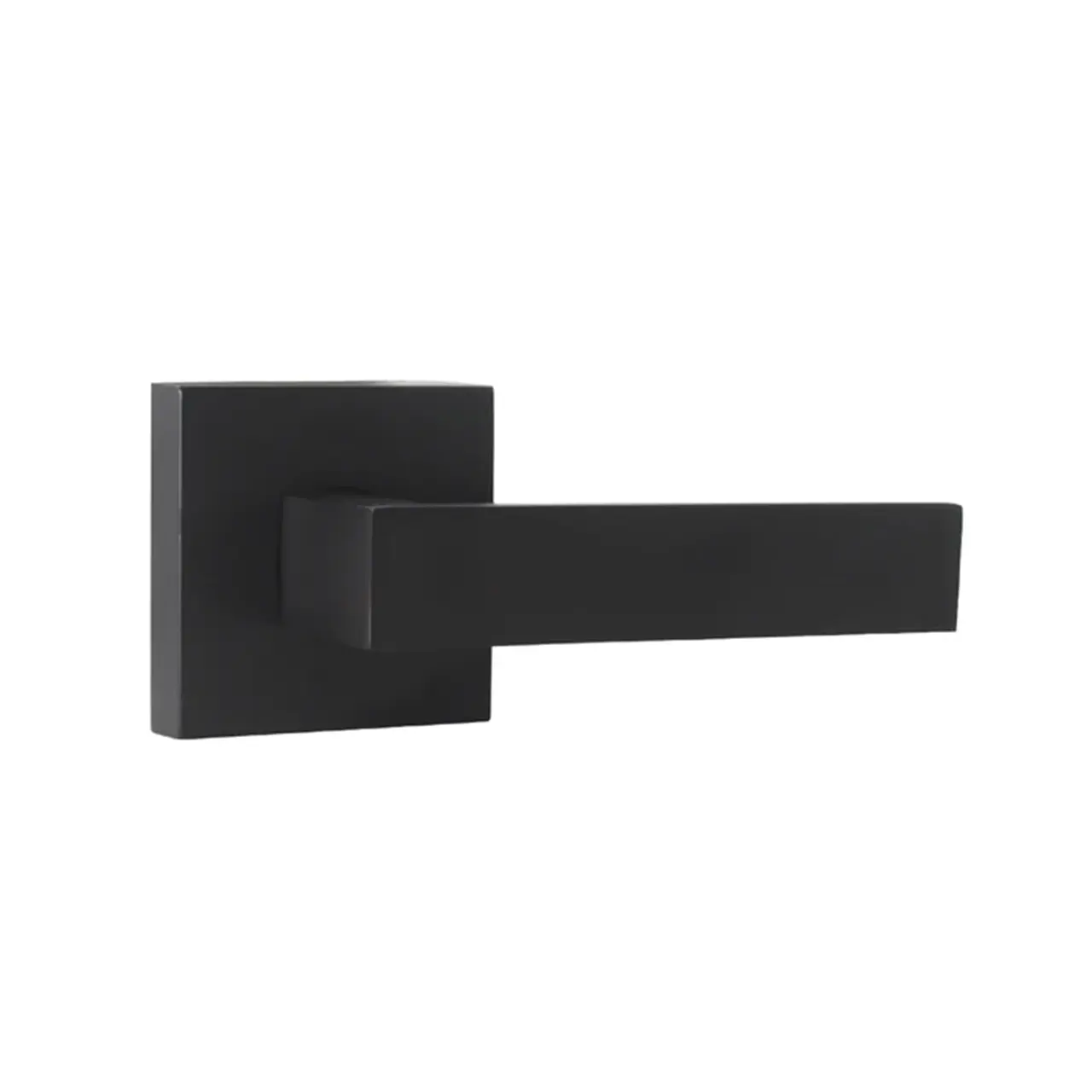 Modern Door Lever Handle Flat Black