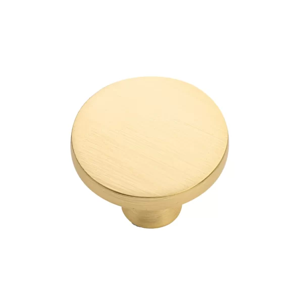 T-Bar Knob Slim Brushed Brass Gold